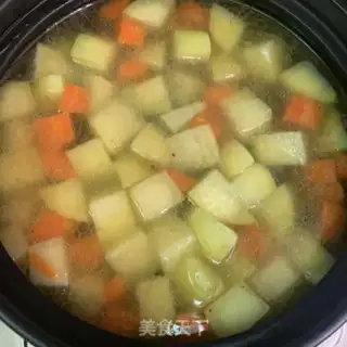 Make Curry potatoes, fat cow step 5