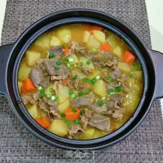Make Curry potatoes, fat cow step 9