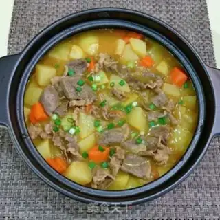 Make Curry potatoes, fat cow step 10
