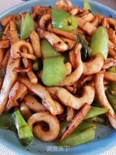 Make The peppers are fried with squid step 8