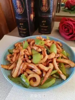 Make The peppers are fried with squid step 10