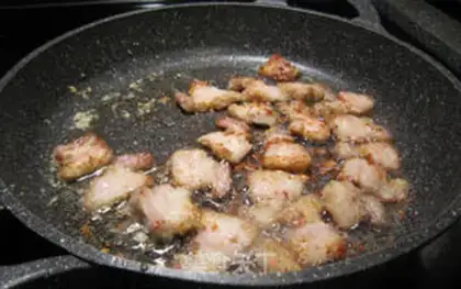 Make Garlic pork, fried meat step 6