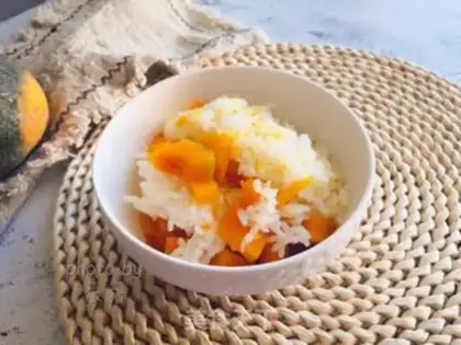 Make Pumpkin rice step 2