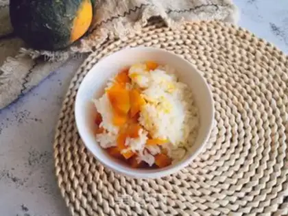 Make Pumpkin rice step 4