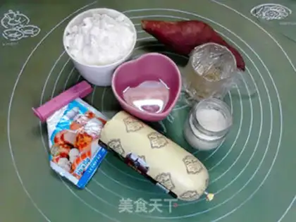 Make German ham with red potato waffles step 0