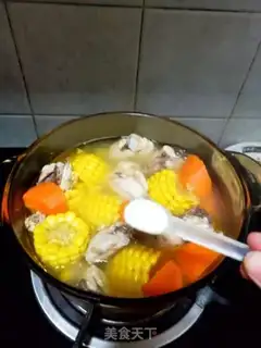 Make Corn carrot chicken soup step 7