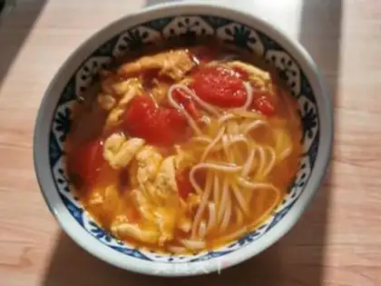 Make Tomato egg noodles step 9
