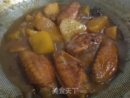 Make Red chicken wings, potatoes step 7