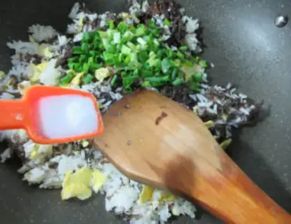Make Chicken egg fried rice step 6