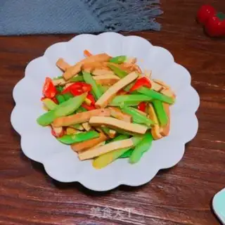 Make Celery fried beans step 6