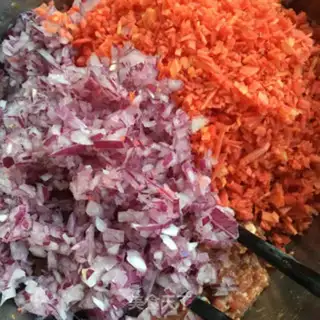 Make Onion carrot beef dumplings step 6