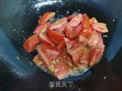 Make Tomato eggs and shrimp step 7