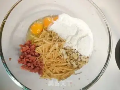 Make Breakfast oatmeal potato eggcake step 2