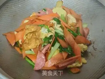 Make Ham and vegetable fried eggs step 9