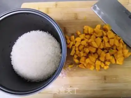 Make Pumpkin rice step 0