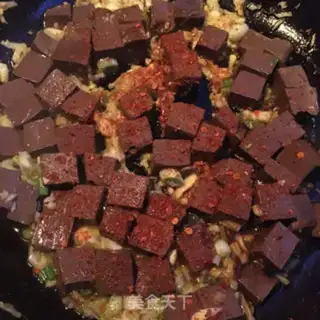Make Garlic chicken blood step 7