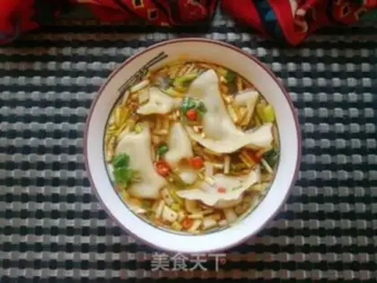 Make Sour pickles and pork dumplings step 7
