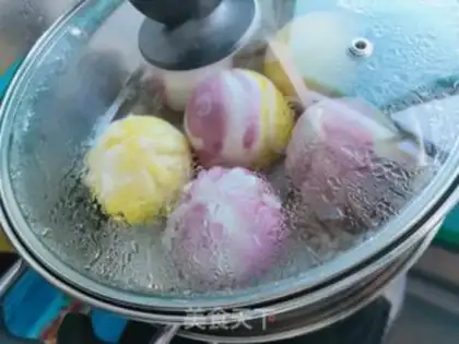 Make Colored red bean bag step 9