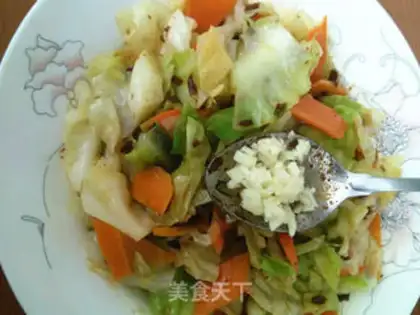 Make A cabbage with carrots step 5