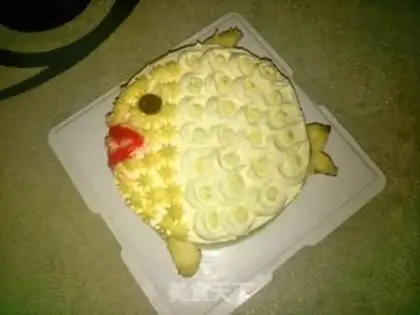 Make Net goldfish cake step 51