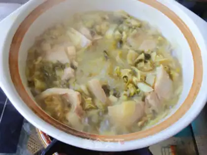 Make Sour sauce and white meat step 6