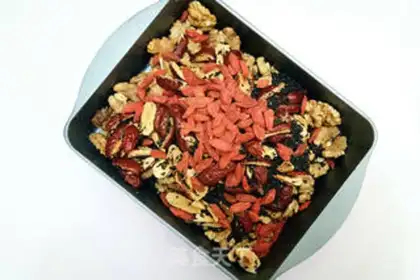 Make Black sesame date walnuts step 4