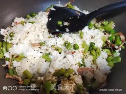 Make Soybean ham and rice step 4