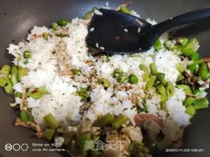 Make Soybean ham and rice step 5