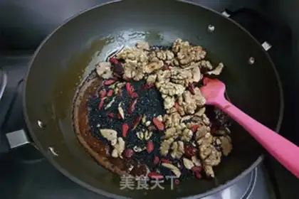 Make Black sesame date walnuts step 9