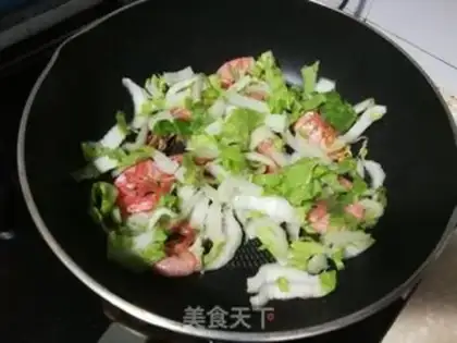 Make Red shrimp cabbage and tofu step 5