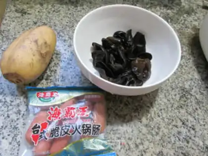 Make Blackwood, black-eared intestines step 0