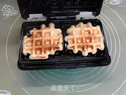 Make Onion pepper potato waffles step 11