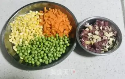 Make Peas and corn carrots step 1