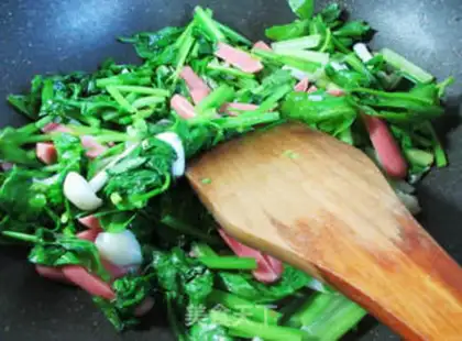 Make Seafood mushrooms, sausage, celery step 3