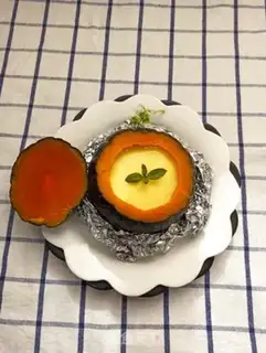 Make Pumpkin steamed eggs step 7