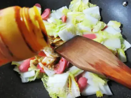 Make Fresh intestines and cabbage step 4