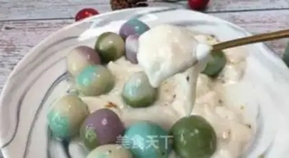 Make Colored soup, round water potatoes step 19