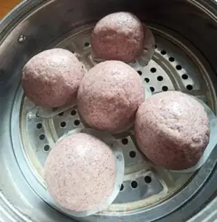 Make Purple rice buns step 8