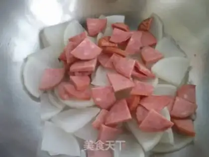 Make Ham and radish step 4