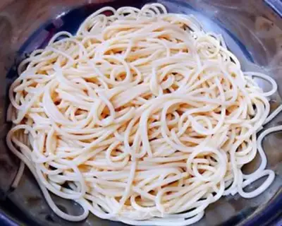 Make Puffy bacon pasta step 3