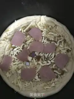 Make Beef ham and sausage pizza step 5