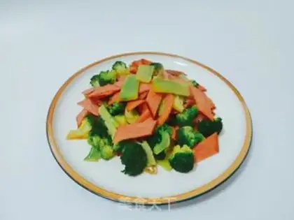 Make Orchid with red sausages step 0
