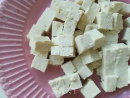 Make Peas and tofu step 1