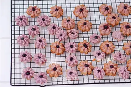 Make Purple flowers and cookies step 11