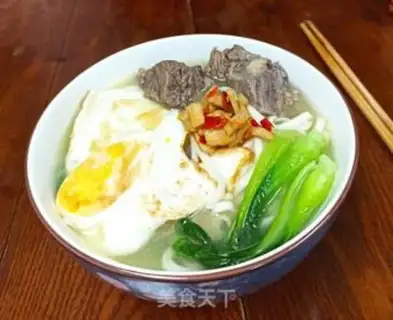 Make ♪ Little green bouquet with egg beef noodles ♪ step 9