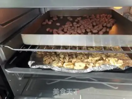 Make walnut sesame dates step 1