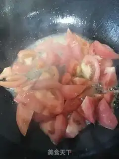 Make Tomato eggs fried sea mushrooms step 3