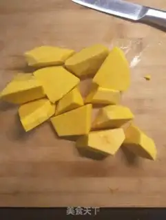 Make Pumpkin rice porridge step 1