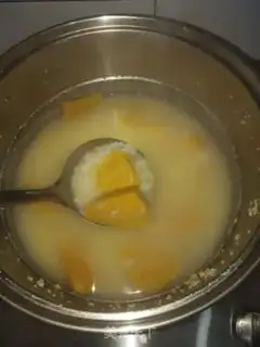Make Pumpkin rice porridge step 3