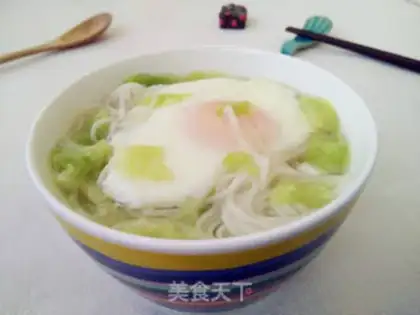 Make Big cabbage-tailed egg noodles step 6